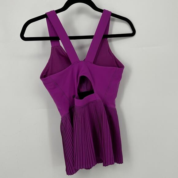 Lululemon City Tank Pleated Purple- Womens Size 6 - Peplum Style Flowy Ruffle - Picture 2 of 6
